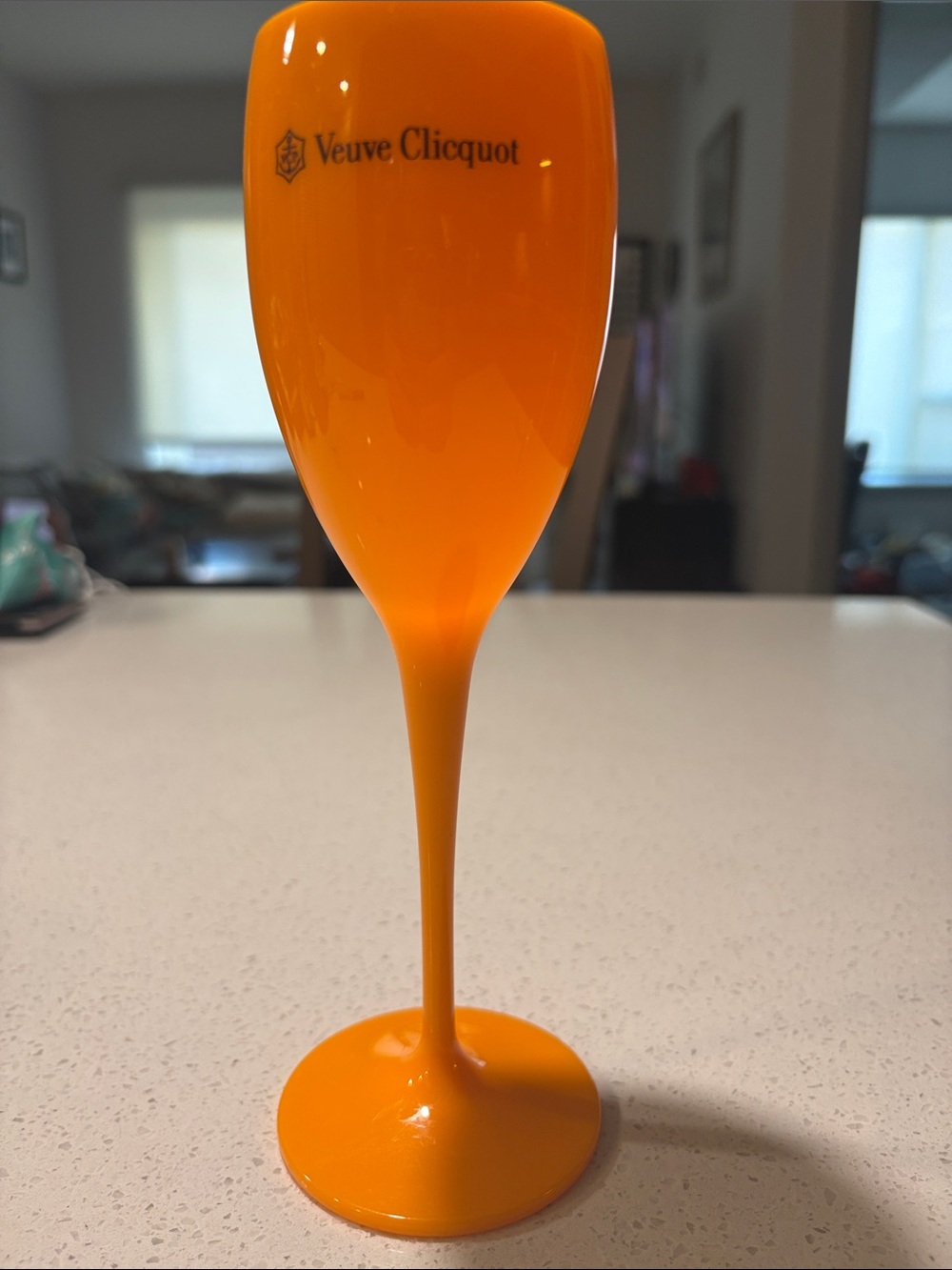 Veuve Clicquot Orange Champagne Flute - Vibrant Stemware